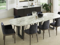 Dekton Lucid Tischplatte mit Abdeckplatte