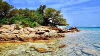 Sardinien Wasser mit Felsen