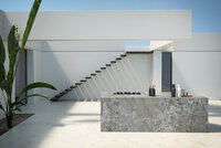 Outdoor Küche Dekton Nilium Stein im Garten